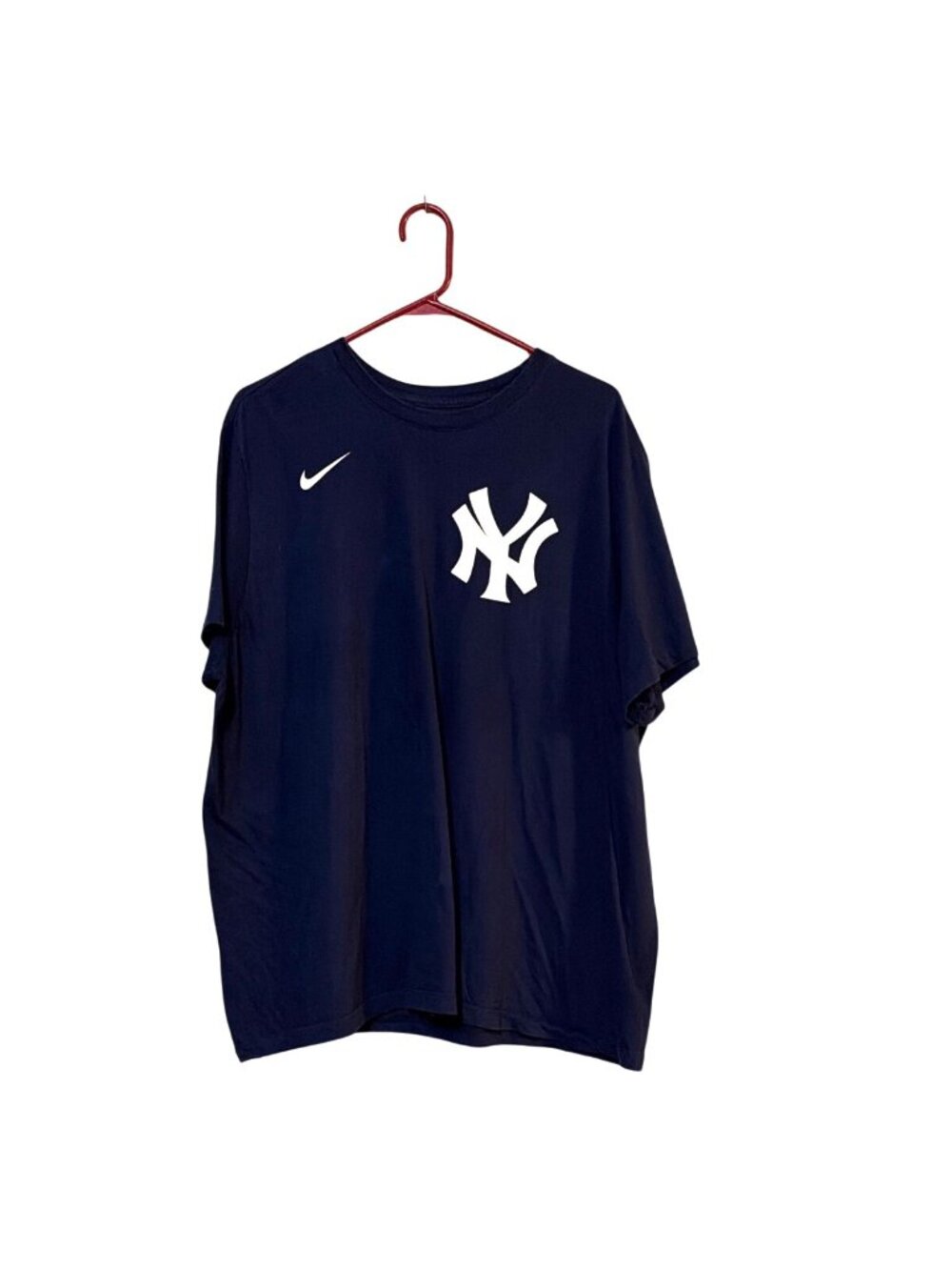 Nike New York Yankees Volpe #11 Navy Blue Graphic Tee Shirt Size Large